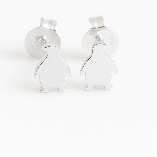 Penguin Sterling Silver Stud Earrings
