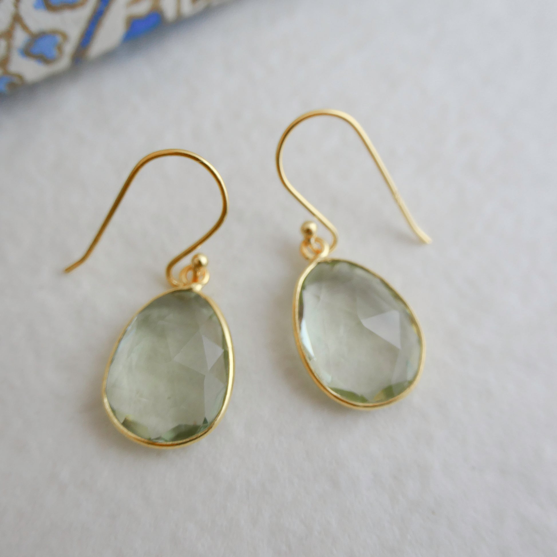 Green Amethyst Vermeil Drop Earrings – Sophia Rose Jewellery