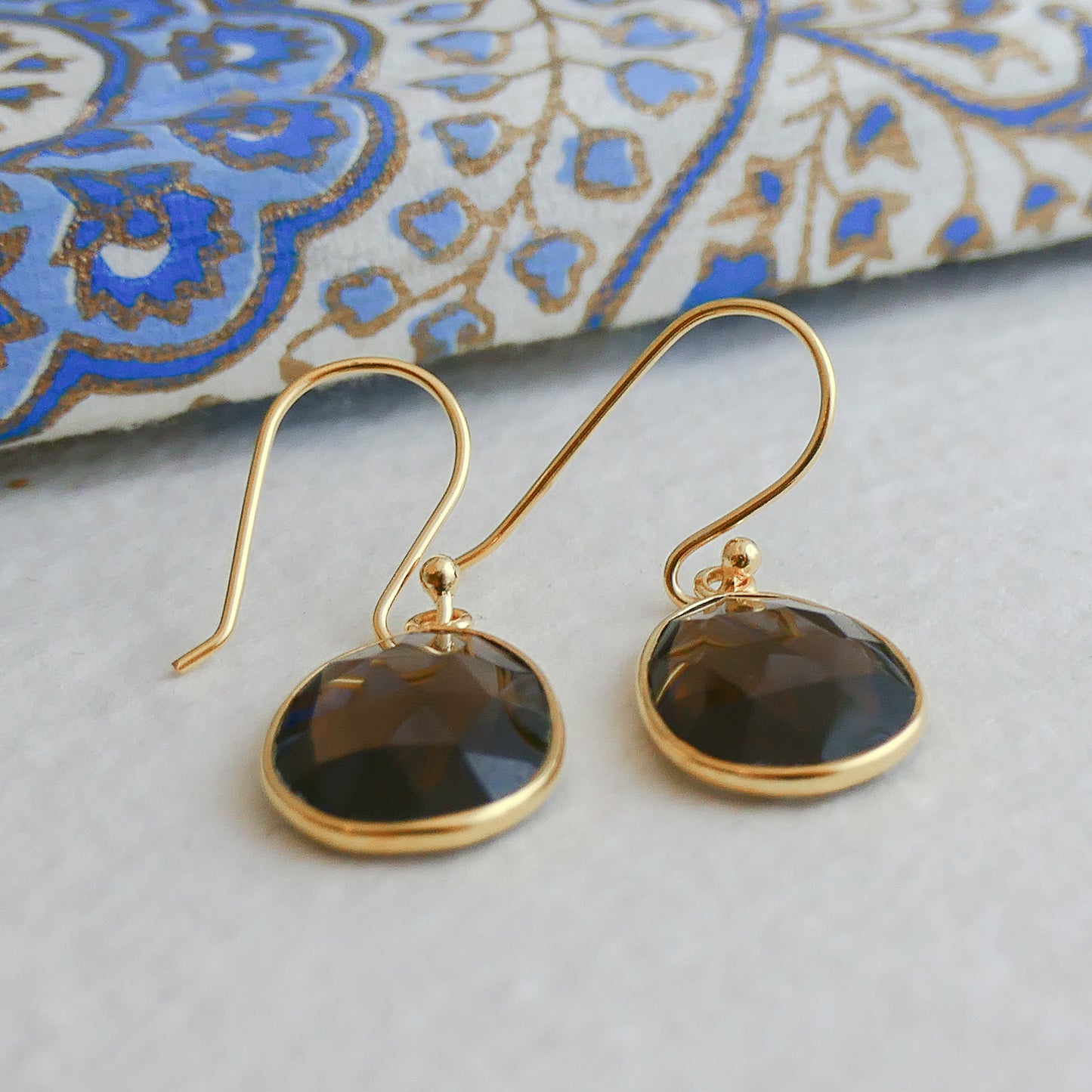 Smoky Quartz Vermeil Drop Earrings