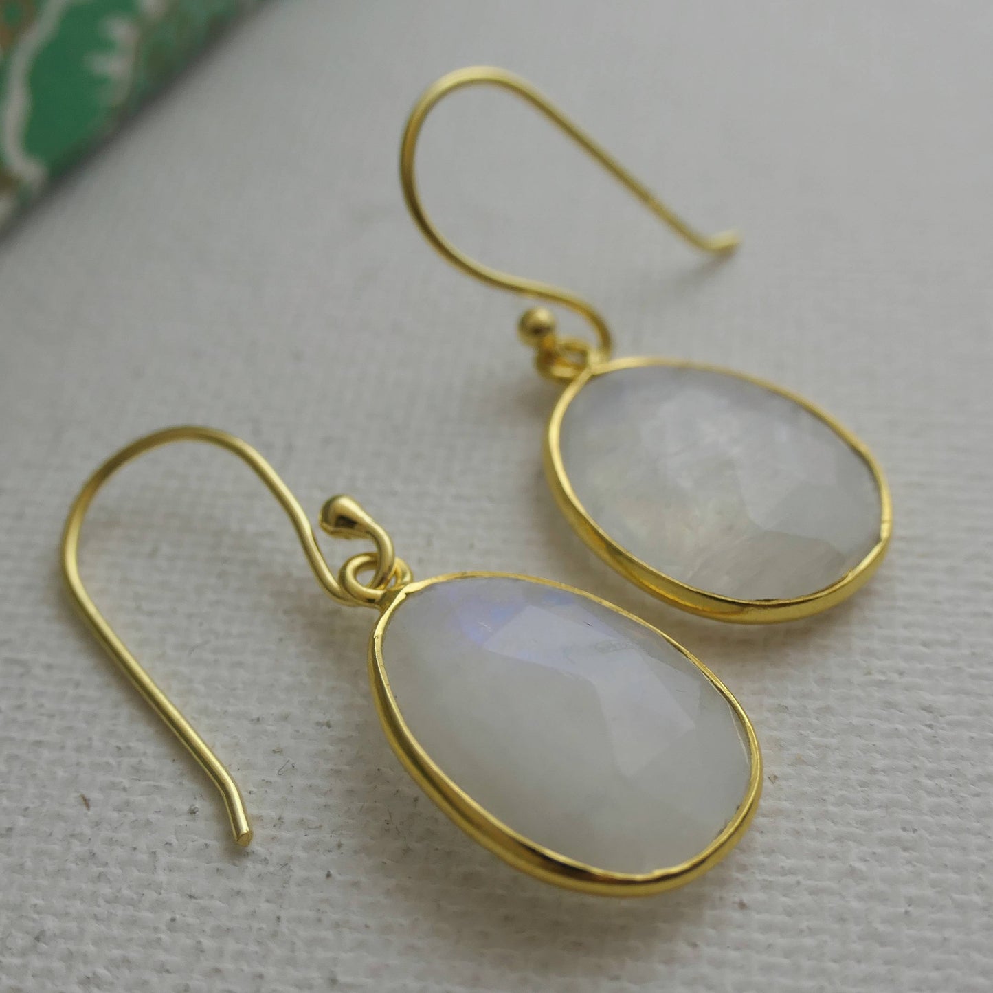 Moonstone Vermeil Drop Earrings