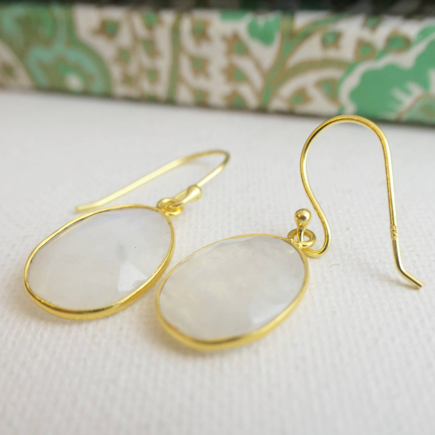 Moonstone Vermeil Drop Earrings
