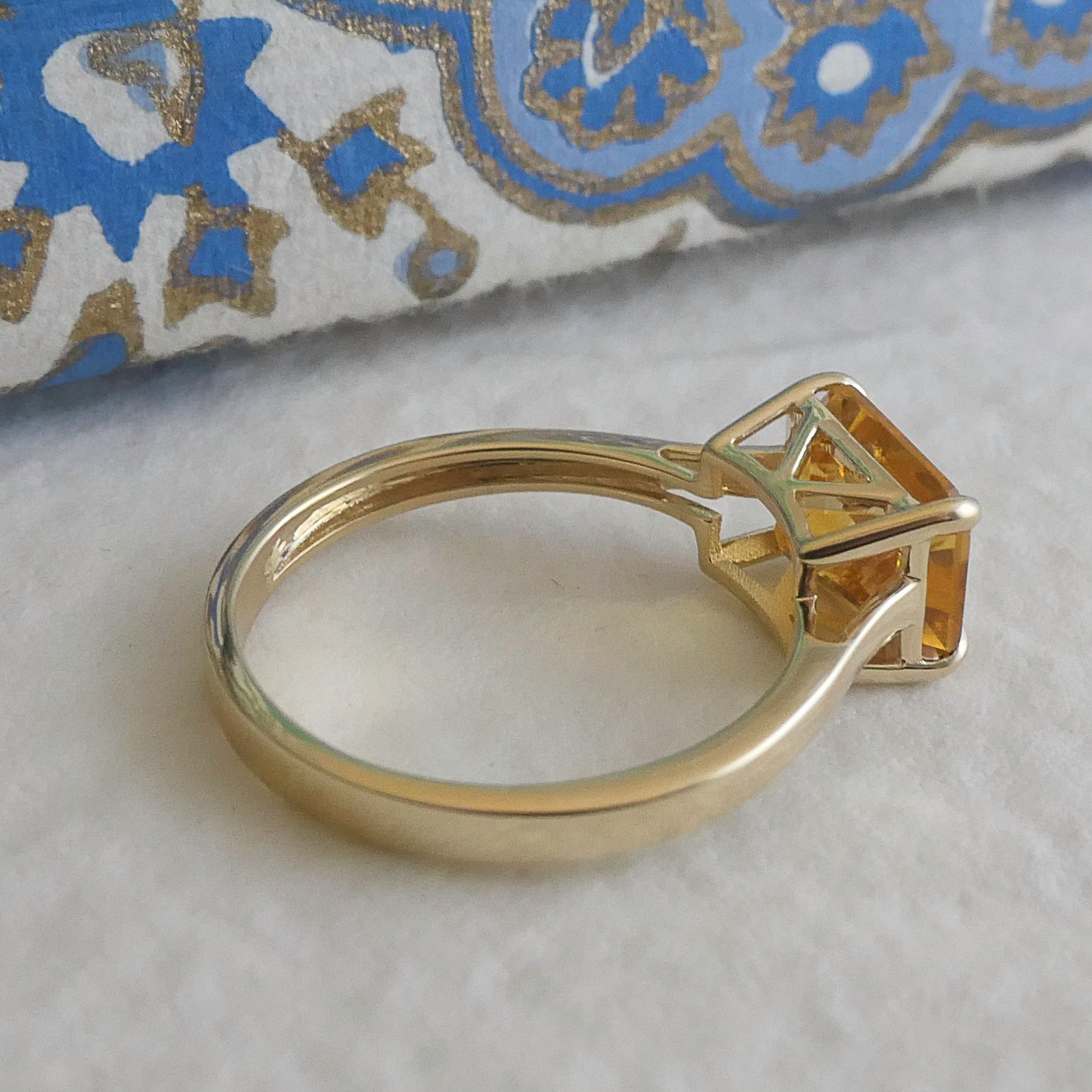 Citrine Baguette 14kt Yellow Gold Ring - Size 7