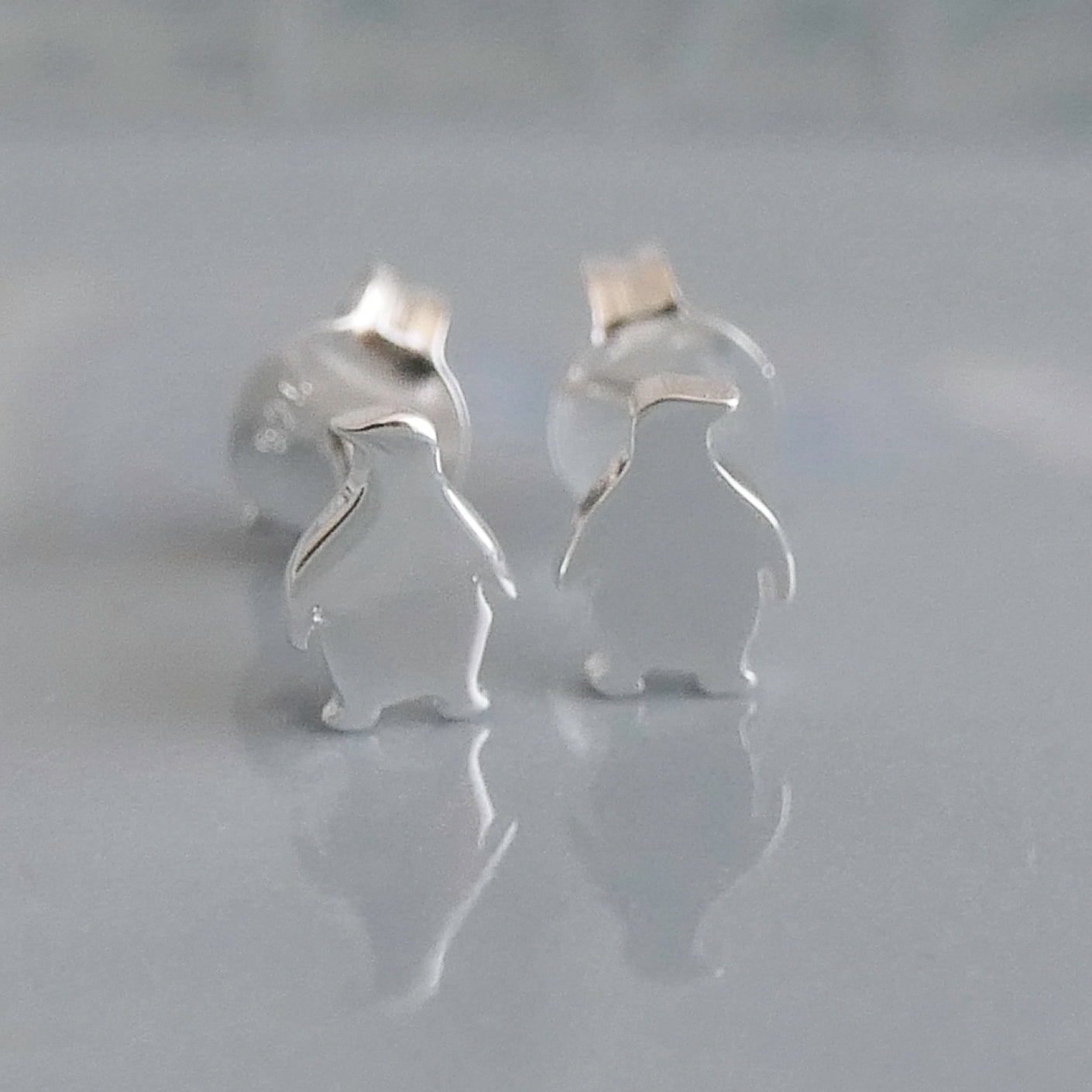 Penguin Sterling Silver Stud Earrings