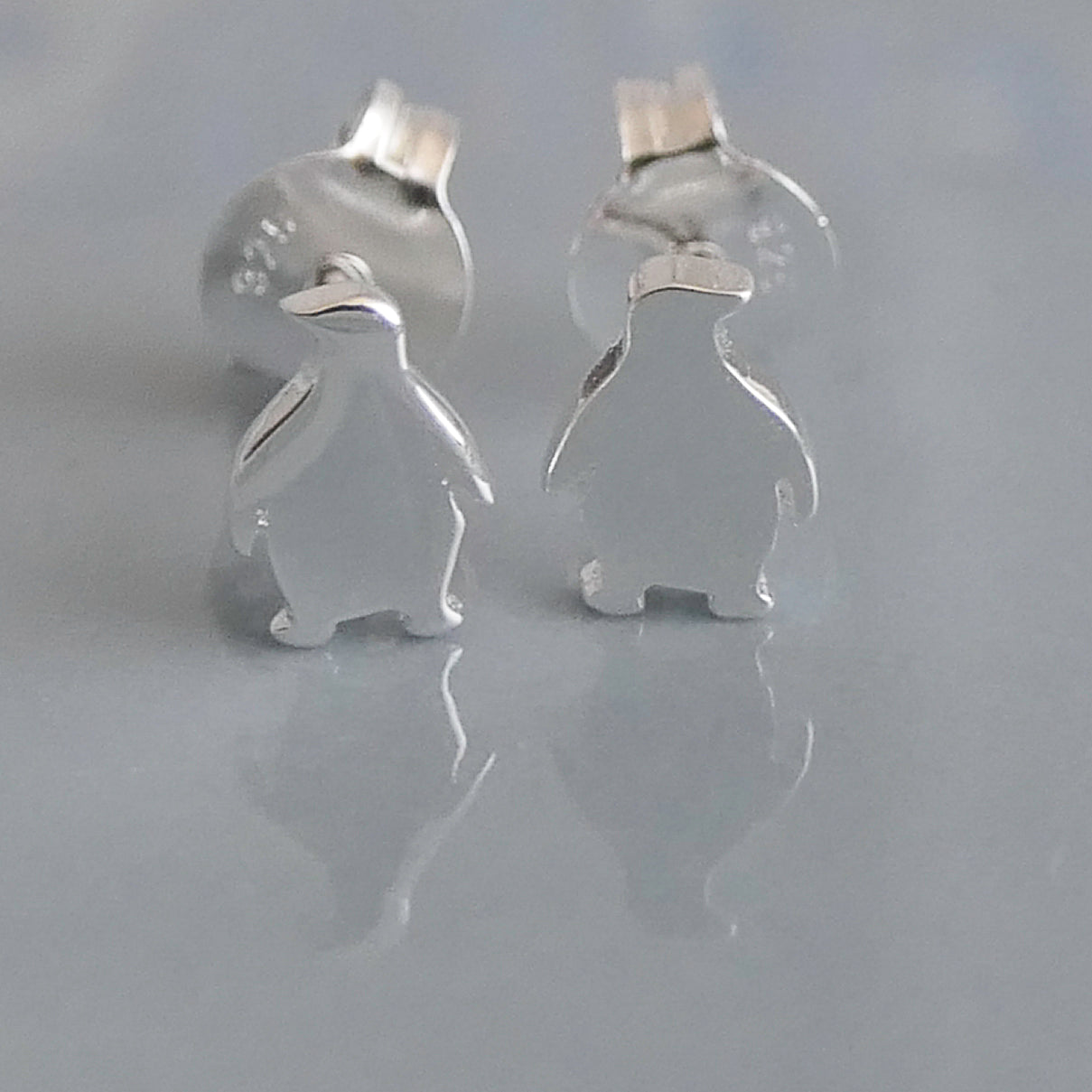 Penguin Sterling Silver Stud Earrings
