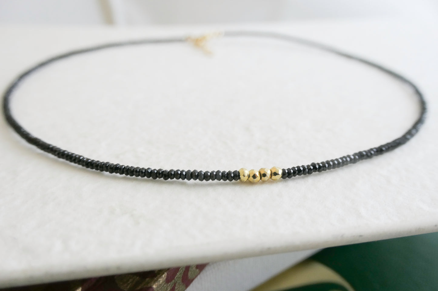 Spinel Natural Gemstone Beaded Necklace 16 inches with one inch extender