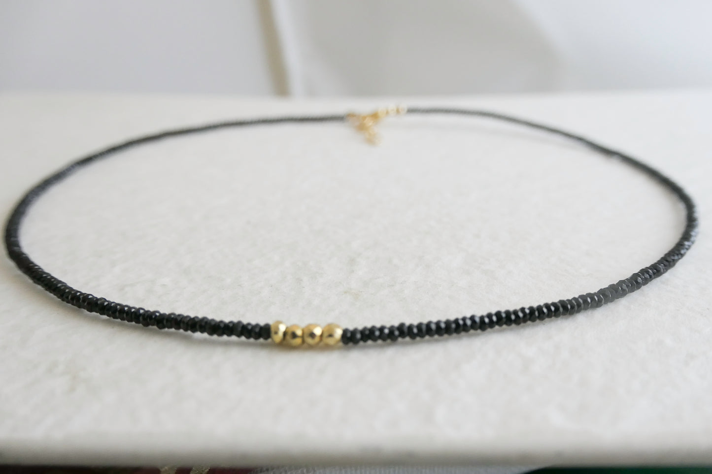 Spinel Natural Gemstone Beaded Necklace 16 inches with one inch extender