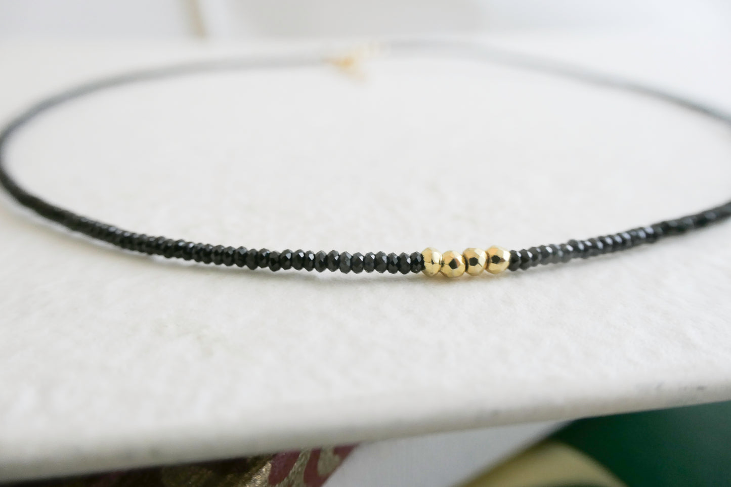 Spinel Natural Gemstone Beaded Necklace 16 inches with one inch extender