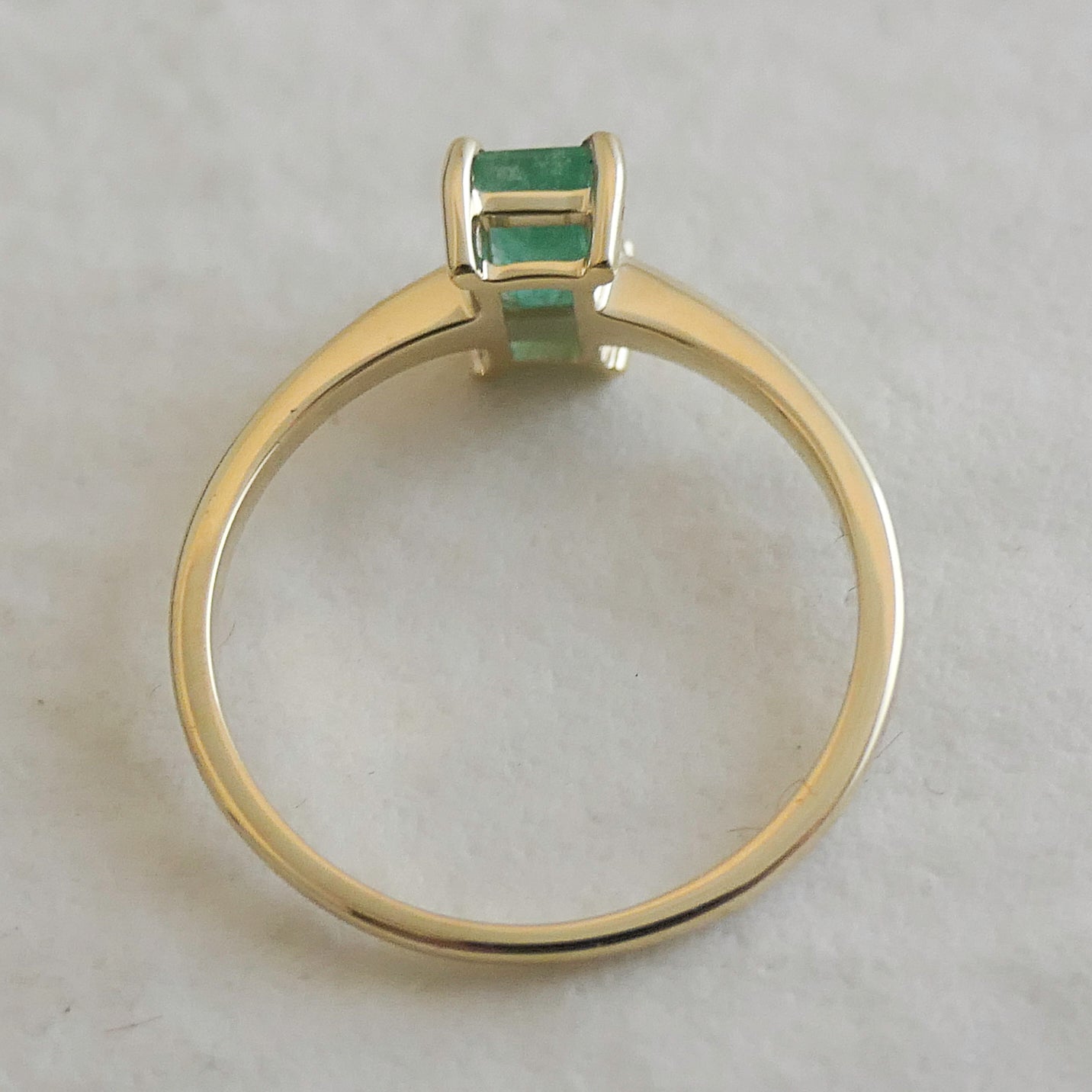 Emerald Baguette 14kt Yellow Gold Ring Size 7