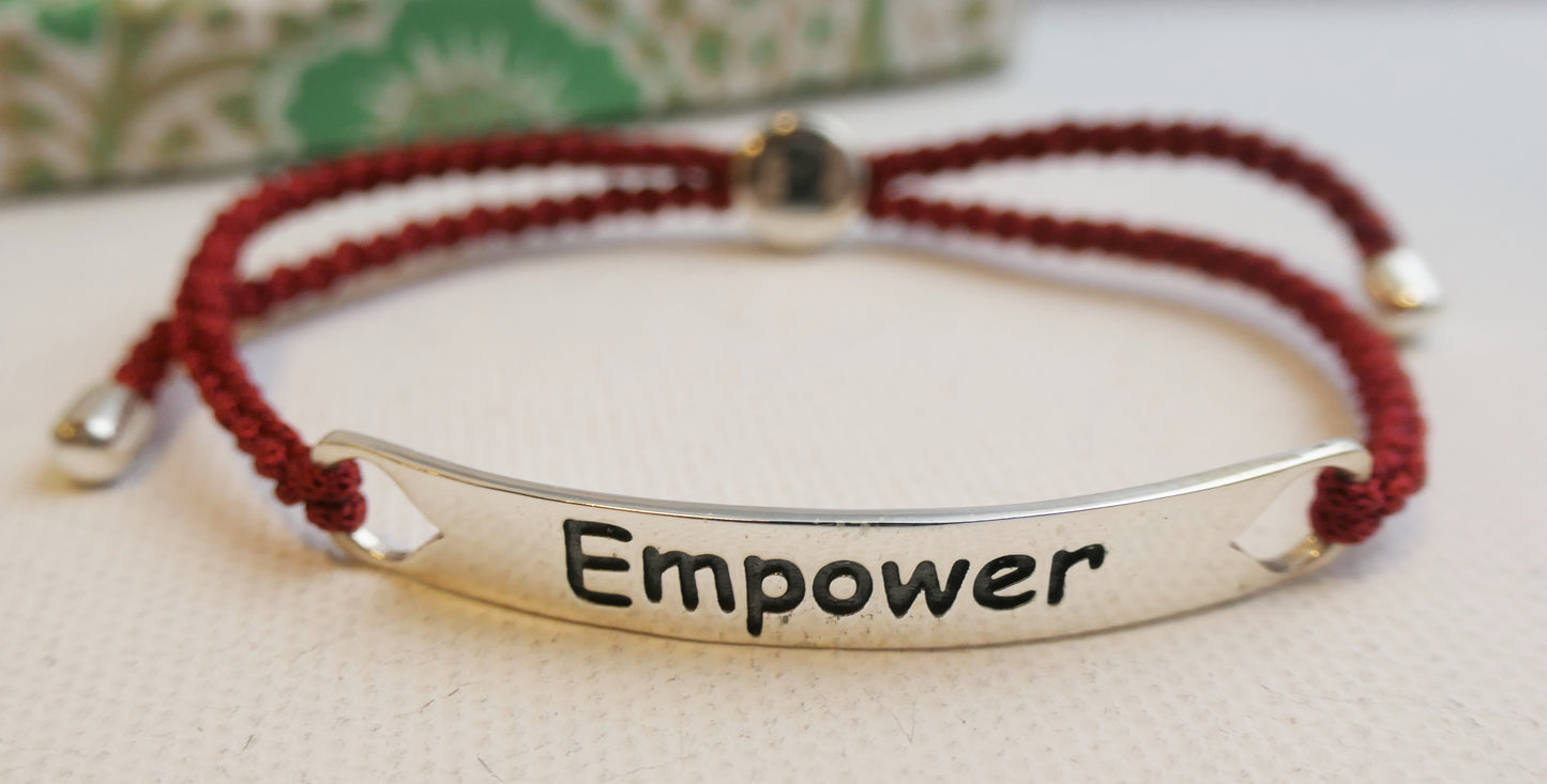 Empower Red Cord Bracelet