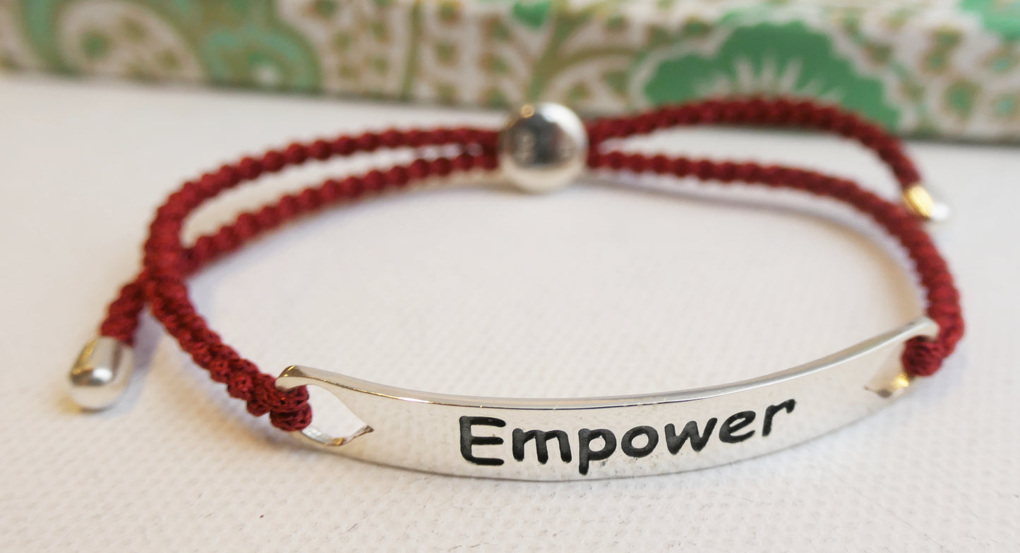 Empower Red Cord Bracelet